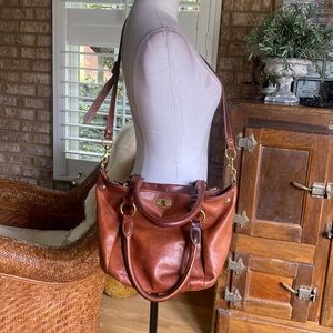 J. CREW BROWN LEATHER BAG PURSE